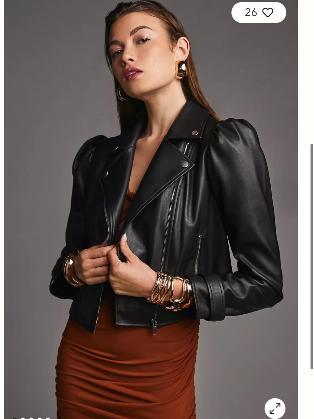 Maeve Faux Leather Femme Moto Jacket